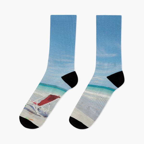 Item preview, Lounge Chairs And Beach Toys On A Dominican Republic Beach designed and sold by RelaxingEscapes.