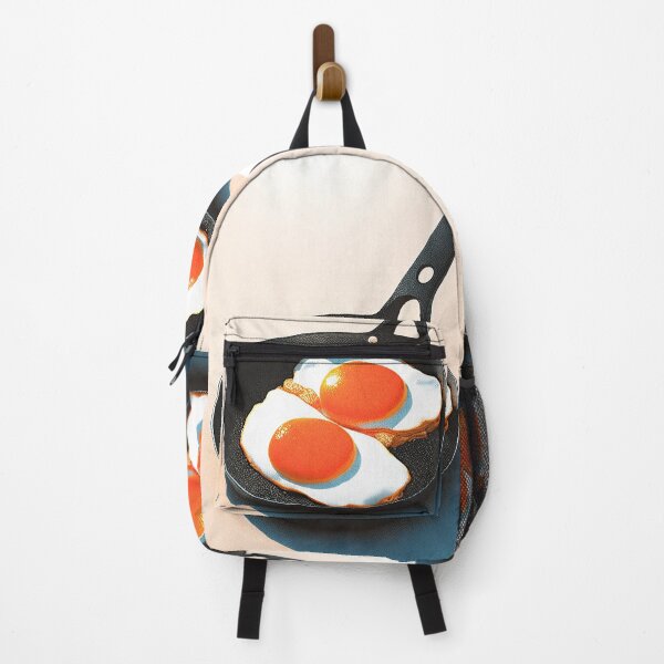Item preview, Fried eggs in a pan - illustrated in dotted raster style designed and sold by BubblyDelight.