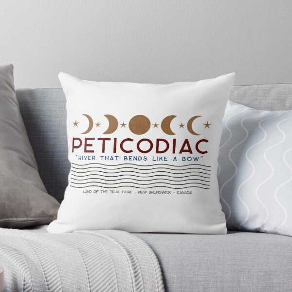 The Peticodiac River  - River That Bends Like A Bow V2 Throw Pillow