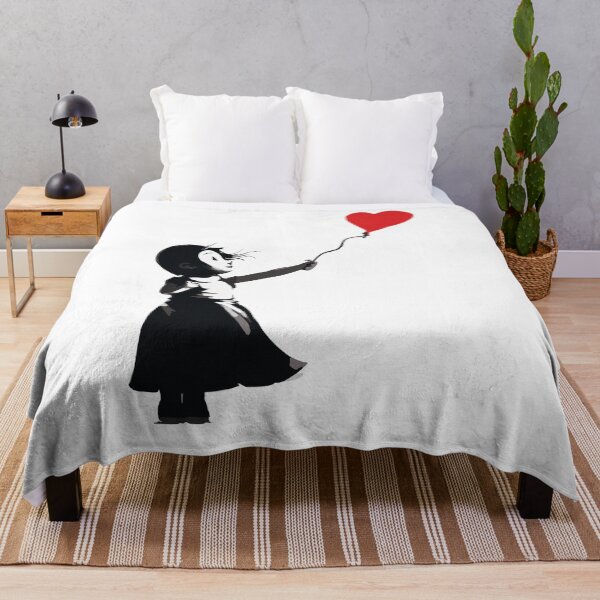 Item preview, Chica Banksy con globo designed and sold by QuirkByLgnatius.