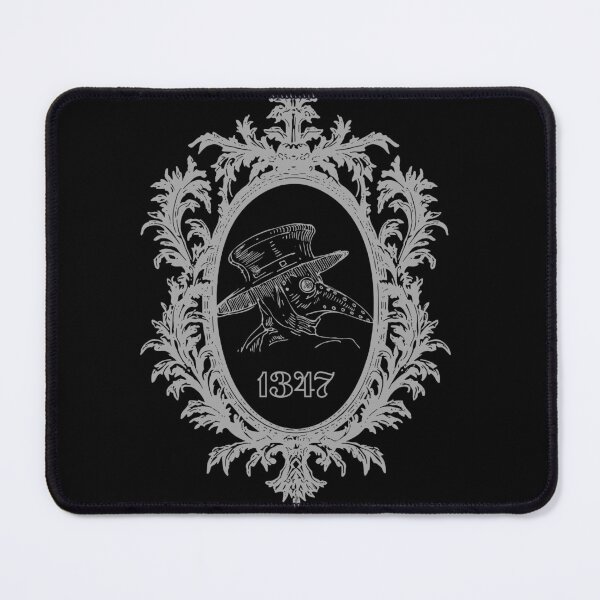 Item preview, Medieval Plague Doctor in an ornate frame with the year 1347 designed and sold by CorvusLunaArt.