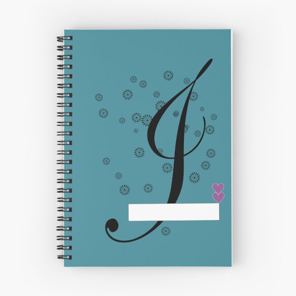 Item preview, Stylized letter design with swirls and snowflake like shapes surrounding it and two pink hearts are placed near the center of design adding a touch of color to the predominantly black and white image designed and sold by Dhamm Jyoti.