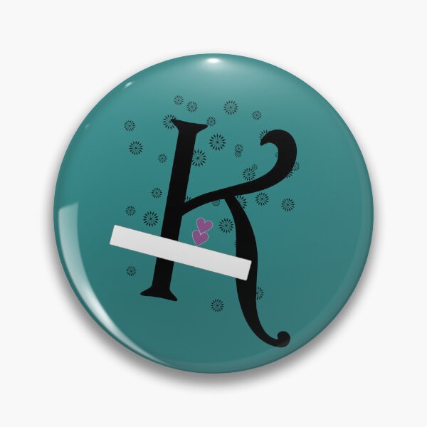 Item preview, Stylized letter design with swirls and snowflake like shapes surrounding it and two pink hearts are placed near the center of design adding a touch of color to the predominantly black and white image designed and sold by Dhamm  Jyoti.