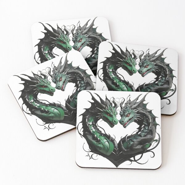 Item preview, Green Dragon Heart Duo designed and sold by Cloe Dauplais.