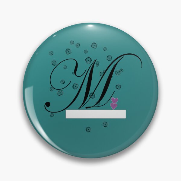 Item preview, Stylized letter design with swirls and snowflake like shapes surrounding it and two pink hearts are placed near the center of design adding a touch of color to the predominantly black and white image designed and sold by Dhamm  Jyoti.