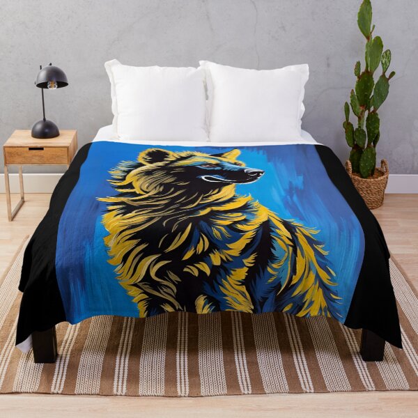 Item preview, Blue Gold Hyena, Ai Generated Art  designed and sold by ACC .