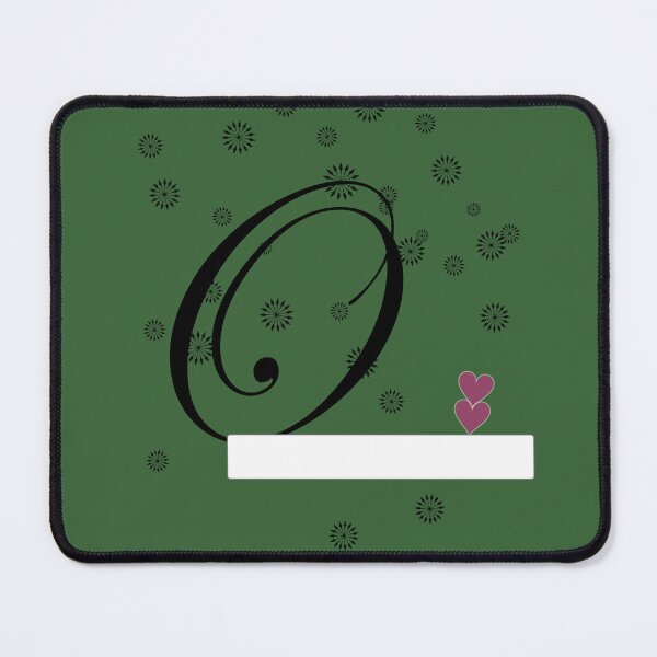 Item preview, Stylized letter design with swirls and snowflake like shapes surrounding it and two pink hearts are placed near the center of design adding a touch of color to the predominantly black and white image designed and sold by Dhamm Jyoti.