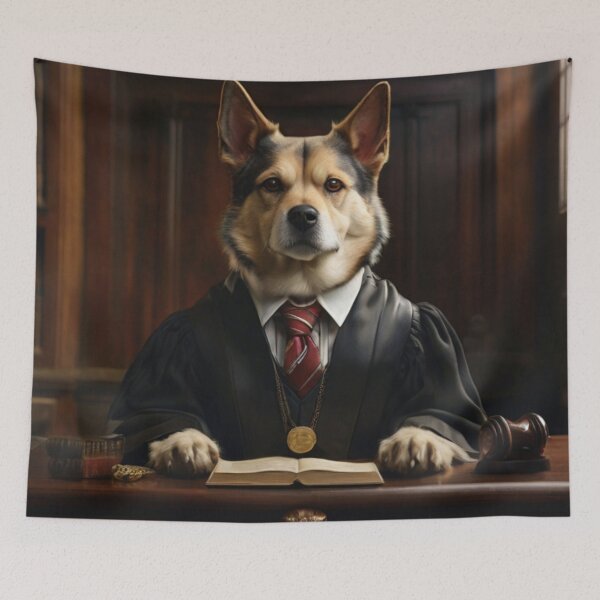 Item preview, Divine Justice: Canine Courtroom Chronicles designed and sold by DoggyDream.
