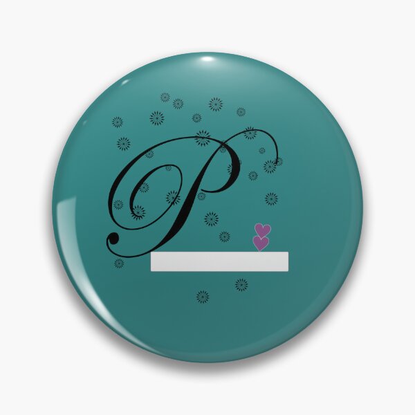 Item preview, Stylized letter design with swirls and snowflake like shapes surrounding it and two pink hearts are placed near the center of design adding a touch of color to the predominantly black and white image designed and sold by Dhamm  Jyoti.