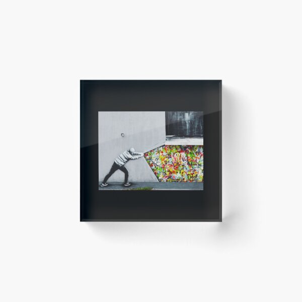 Item preview, Banksy uncovering graffiti designed and sold by QuirkByLgnatius.