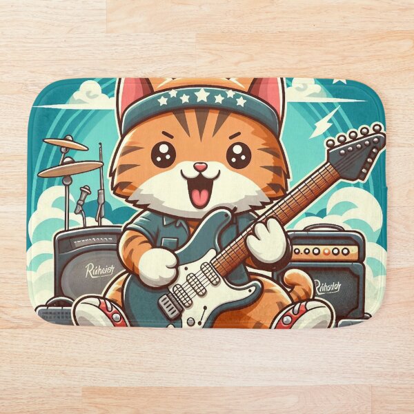 Item preview, rock cat designed and sold by BigBlueArt.
