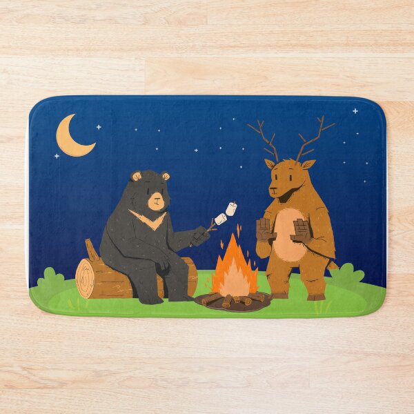 Item preview, Camp fire bear deer designed and sold by Cinnamonbon.