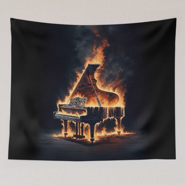 Item preview, A Grand Piano On Fire designed and sold by OddCorro.