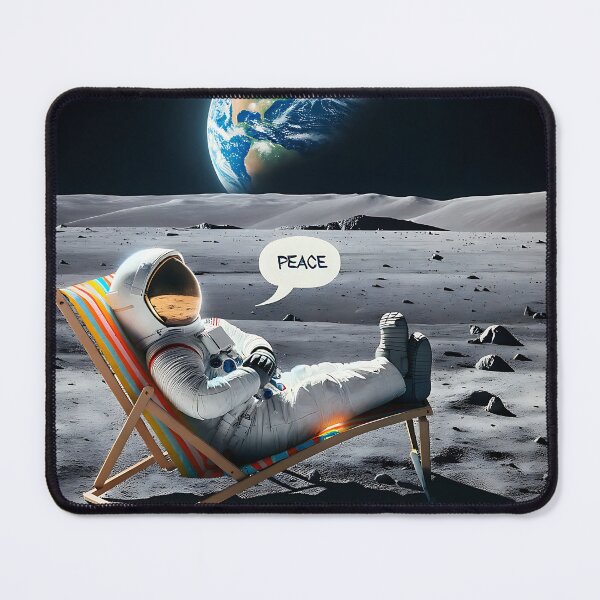 Item preview, Astronaut on Moon saying "Peace" designed and sold by FrostyFrisby.