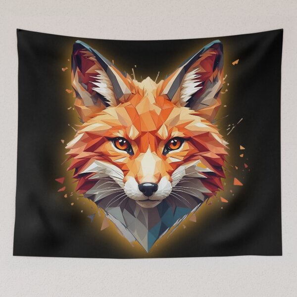 Item preview, Cute Fox Face / Geometrical Art designed and sold by PolygonPinnacle.