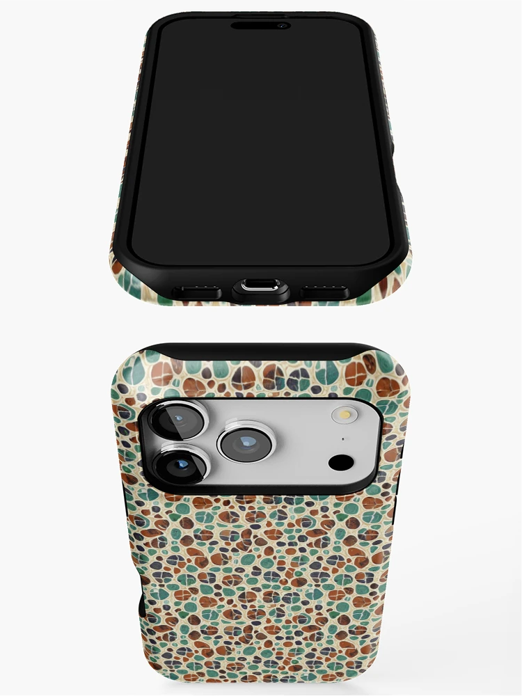 Thumbnail 3 of 4, iPhone Case, Rock Tile Pattern designed and sold by DestoPattern.