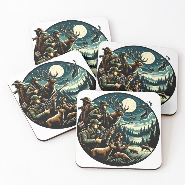 Item preview, Fearless Hunters Hunting in Jungle designed and sold by vectorillus.