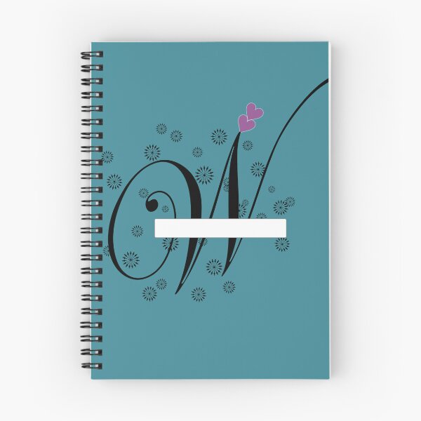 Item preview, Stylized letter design with swirls and snowflake like shapes surrounding it and two pink hearts are placed near the center of design adding a touch of color to the predominantly black and white image designed and sold by Dhamm Jyoti.