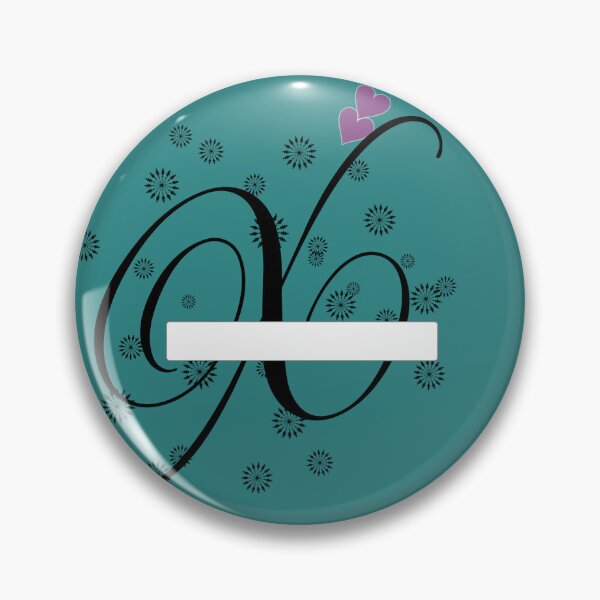 Item preview, Stylized letter design with swirls and snowflake like shapes surrounding it and two pink hearts are placed near the center of design adding a touch of color to the predominantly black and white image designed and sold by Dhamm  Jyoti.