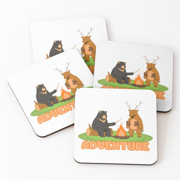 Item preview, Camp fire bear deer designed and sold by Cinnamonbon.