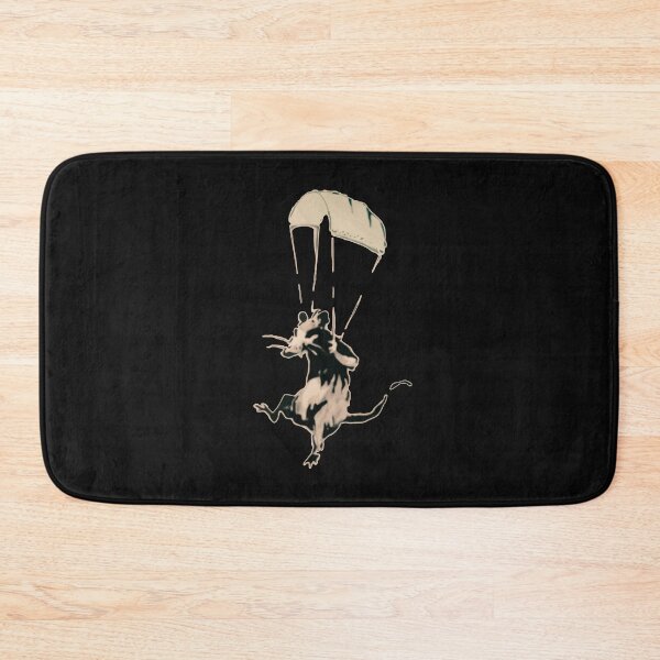 Item preview, Banksy rat parachuting with facemark designed and sold by QuirkByLgnatius.