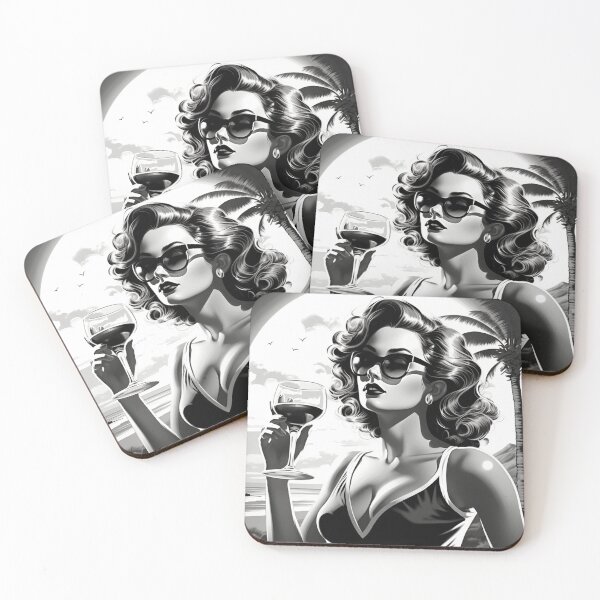 Item preview, Monochrome Pinup Coastal Pour designed and sold by NordicKonzept.