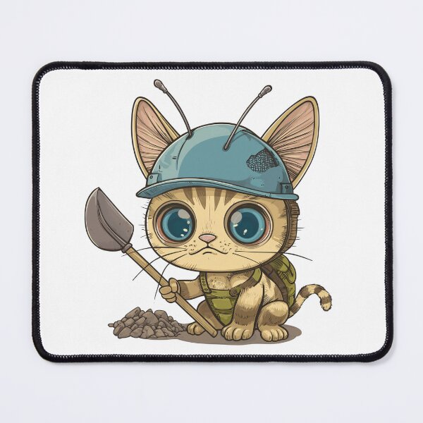 Item preview, Cute Kitten Builder Catbug Sticker - Art Toy Style, Muted Color, Vector Design designed and sold by zax454.