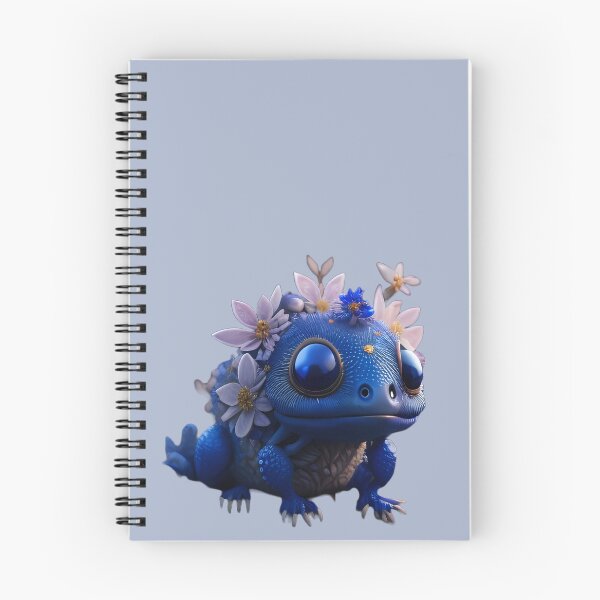 Item preview, Little blue floral creature | ai art designed and sold by marjessas-world.