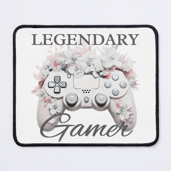 Item preview, Gray Flowery Playstation Video Game Controller designed and sold by Pixels2Patterns.