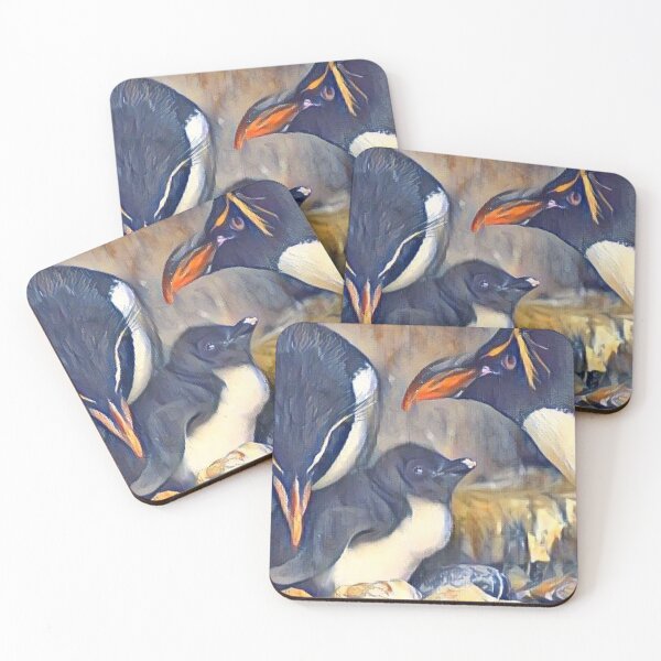 Item preview, Rockhopper Penguin family  designed and sold by Sharon the Zoo Lady Photography .