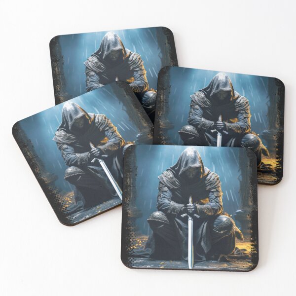 Item preview, Medieval Soldier with his Sword being Illuminated by Rays of Light designed and sold by CreativeX7.