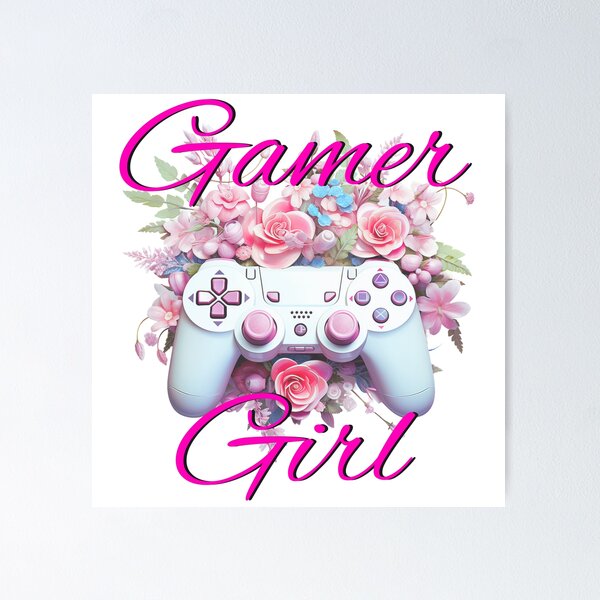 Artikel-Vorschau von Rosa blumiger Gamer Girl Playstation Videospiel-Controller, designt und verkauft von Pixels2Patterns.