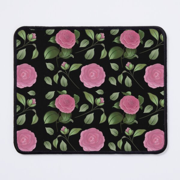 Item preview, The Camellia pattern 2 black designed and sold by AnnCamellia.