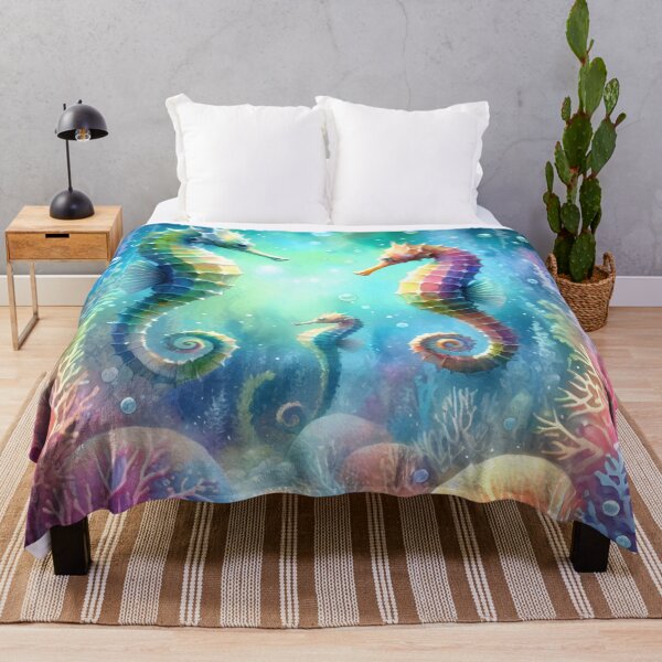 Item preview, Seahorses under water colorful designed and sold by RubisLeaf.