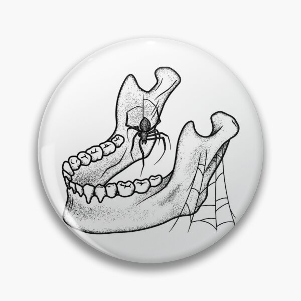 Item preview, Jawbone with spider and web designed and sold by Idle Morrow.