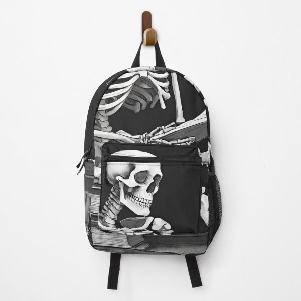 Item preview, Skeleton Reading a Book designed and sold by Brewed Beginnings - Coffee. Books. Art..