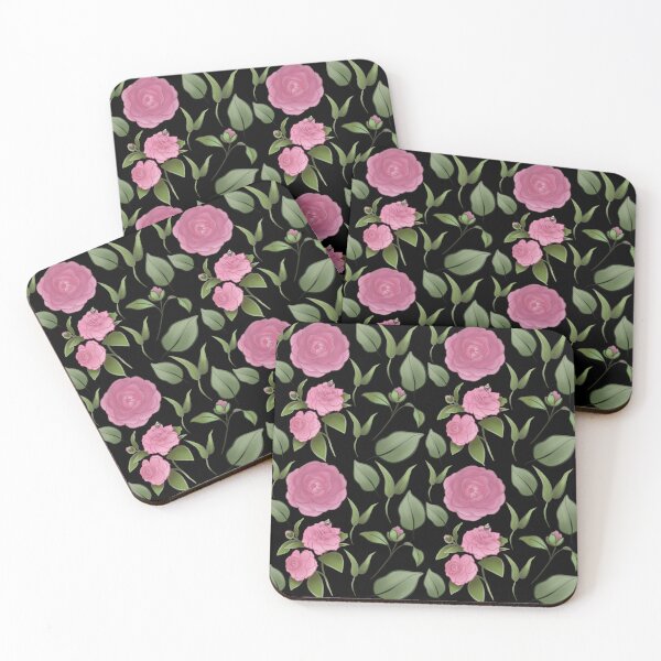 Item preview, The Camellia pattern 7 black designed and sold by AnnCamellia.