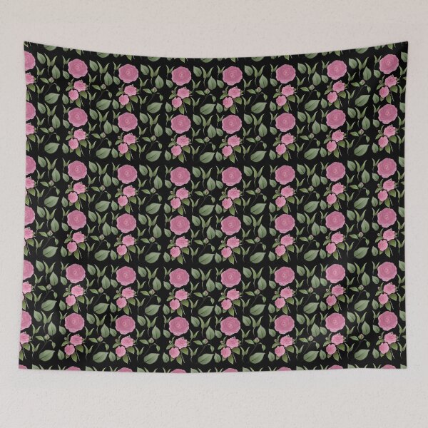 Item preview, The Camellia pattern 7 black designed and sold by AnnCamellia.