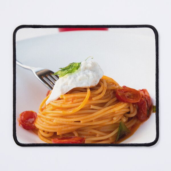 Item preview, Italian pasta - spaghetti with mozzarella cheese closeup, mediterranean diet. designed and sold by Paolo Modena Photography    -   Fine Italian Art.