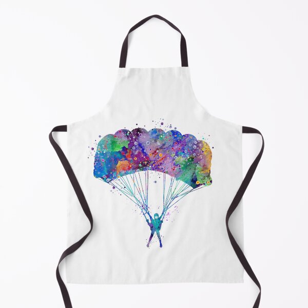 Item preview, Girl Skydiver Adventurous Watercolor Painting designed and sold by LotusGifts.