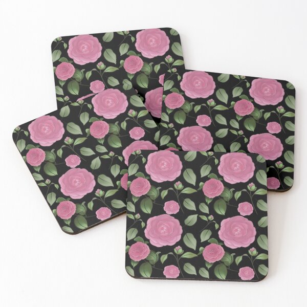 Item preview, The Camellia pattern 10 black designed and sold by AnnCamellia.