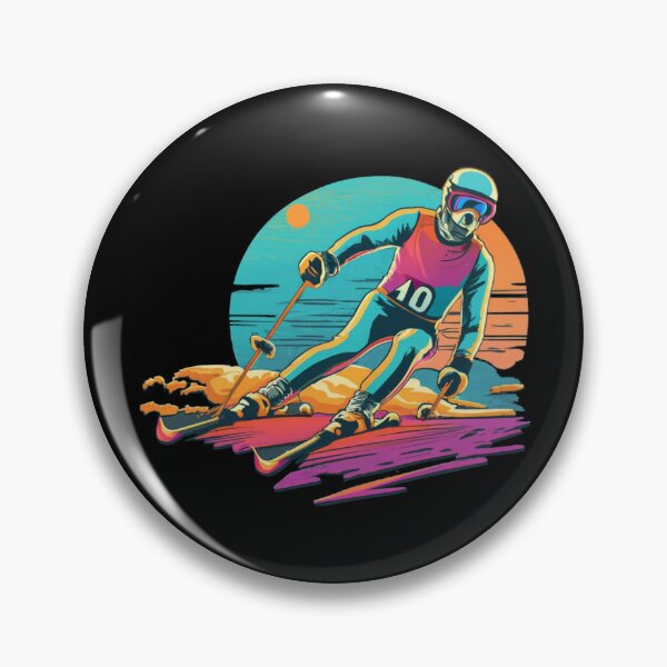 Item preview, Vintage colors sunset and skiing designed and sold by desinganddecor.