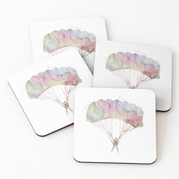 Item preview, Girl Skydiver Watercolor Painting designed and sold by LotusGifts.