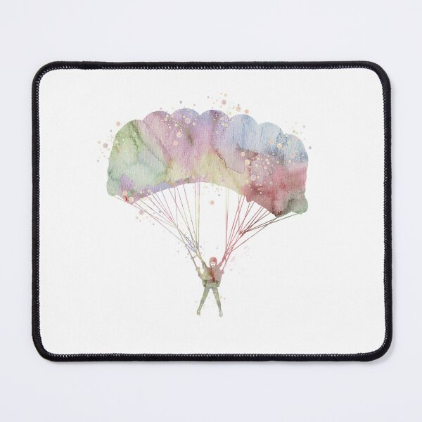 Item preview, Girl Skydiver Watercolor Painting designed and sold by LotusGifts.