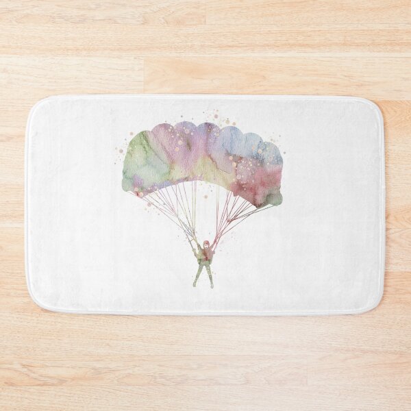 Item preview, Girl Skydiver Watercolor Painting designed and sold by LotusGifts.
