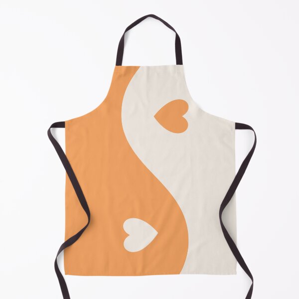 Item preview, Yin Yang Hearts Orange and Beige Aesthetic designed and sold by LinDraws.