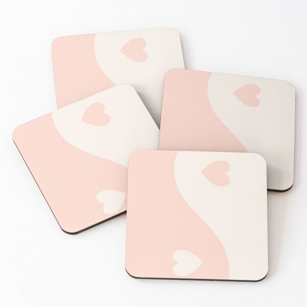 Item preview, Yin Yang Hearts Light Peach and Beige Aesthetic designed and sold by LinDraws.
