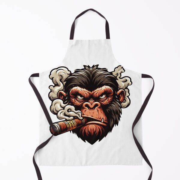 Item preview, Angry Ape Smoking Cigar Monkey Lover Gift Animals Lover designed and sold by SlocifieShop.