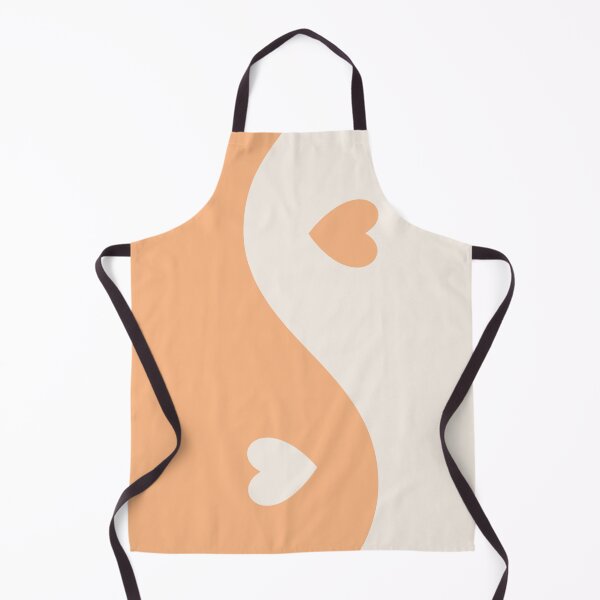 Item preview, Yin Yang Hearts Light Orange and Beige Aesthetic designed and sold by LinDraws.
