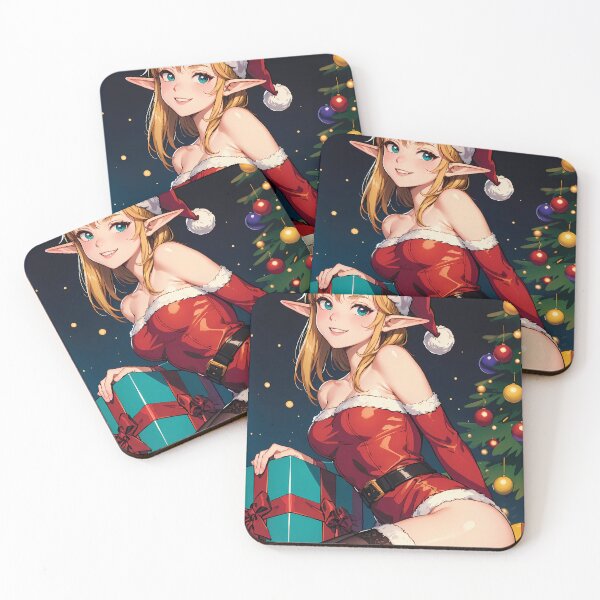 Item preview, Adorable Christmas Elf in Anime Style designed and sold by ByteyCreatives.